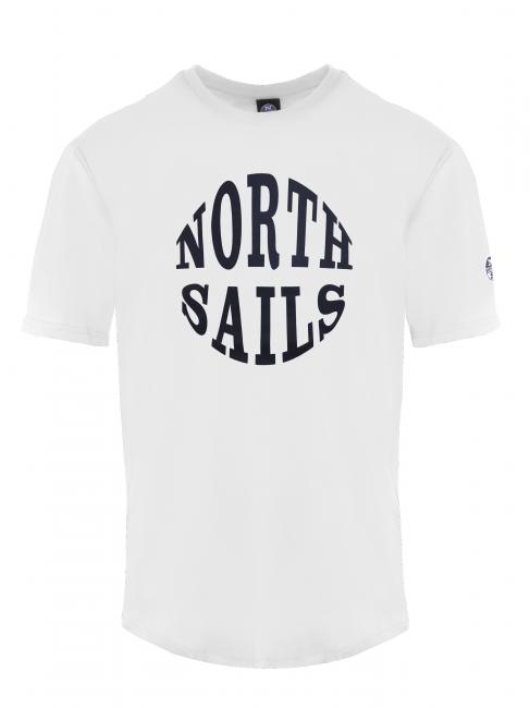 NORTH SAILS ROUND LOGO T-shirt en cotton blanche - T-shirt