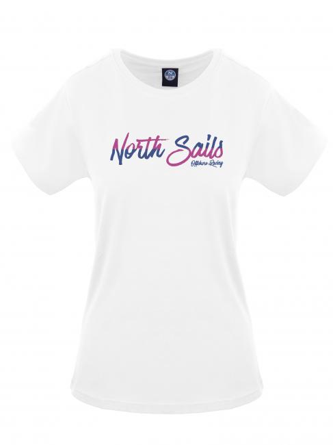 NORTH SAILS BICOLOR LOGO T-shirt en cotton blanche - T-shirt