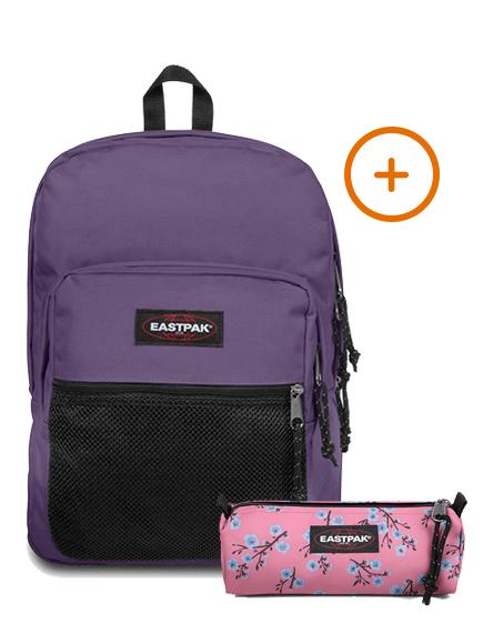 EASTPAK Zaino Pinnacle + Astuccio Benchmark   raisin violet - Sacs à dos pour l'École & les Loisirs