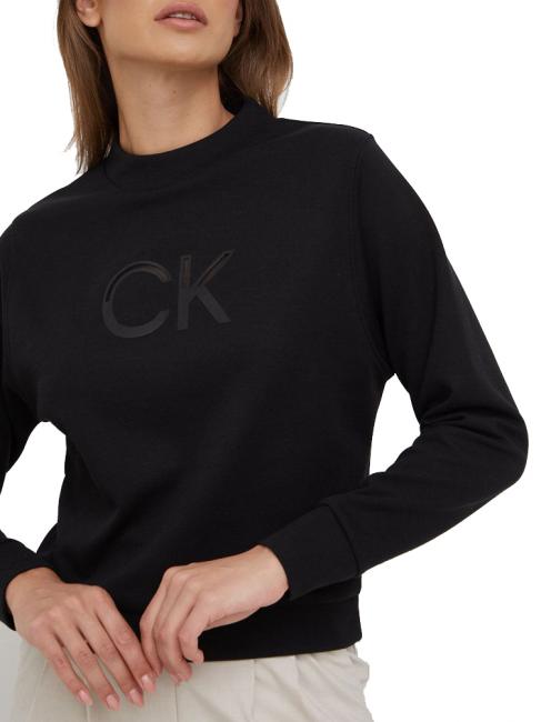CALVIN KLEIN MESH LOGO Sweat-shirt Ck Noir - Sweat-shirts pour femmes