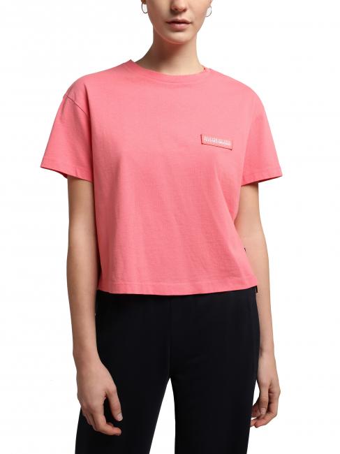 NAPAPIJRI S-MORGEN W T-shirt col rond en coton larme rose - T-shirt