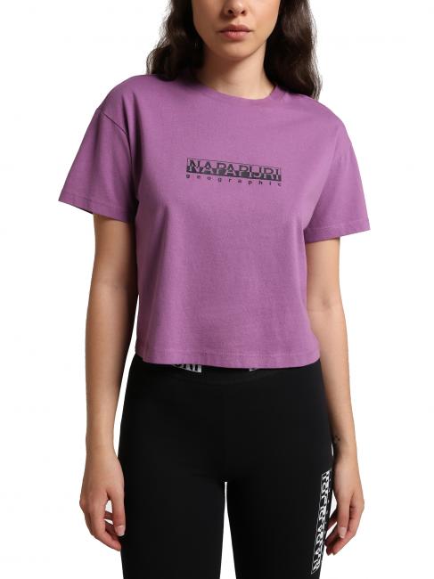NAPAPIJRI S-BOX W CROPPED T-shirt court en coton violette chinoise - T-shirt