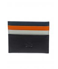 LESAC COLORFULL Porte-cartes plat en cuir Noir - Portefeuilles Homme - 1