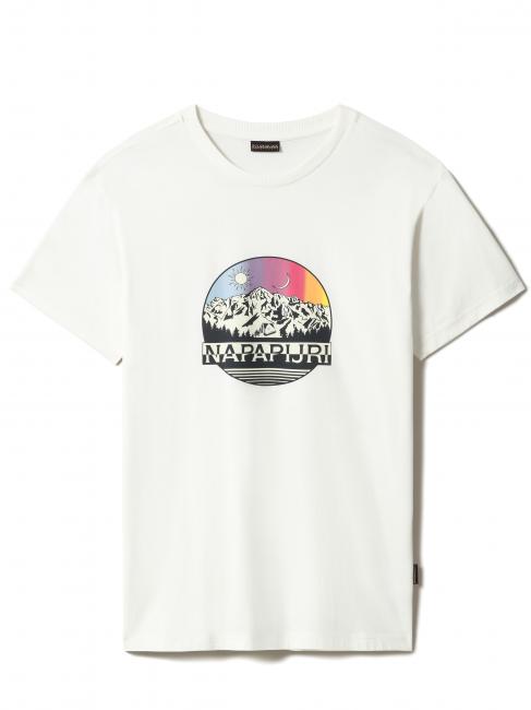 NAPAPIJRI S-QUINTINO T-shirt en coton à col rond avec imprimé murmure blanc - T-shirt