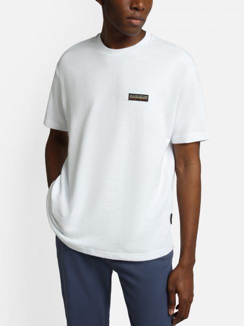 NAPAPIJRI S-MAEN SS T-shirt en cotton blanc brillant 002 - T-shirt