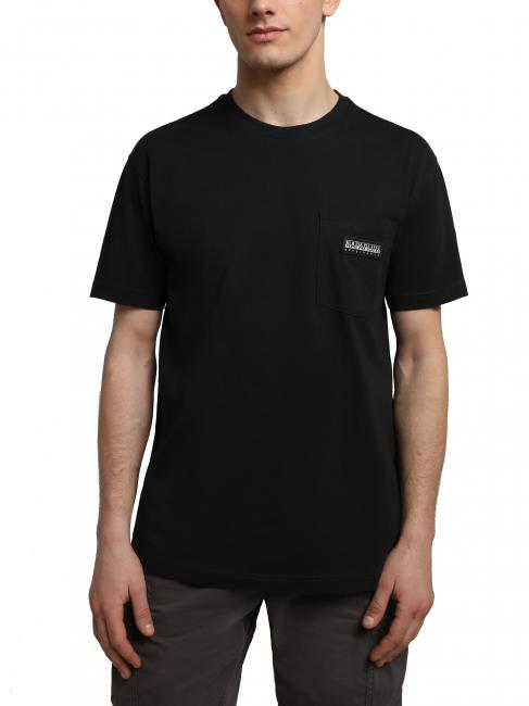 NAPAPIJRI S-MORGEX T-shirt col rond en coton avec micro logo noir 041 - T-shirt