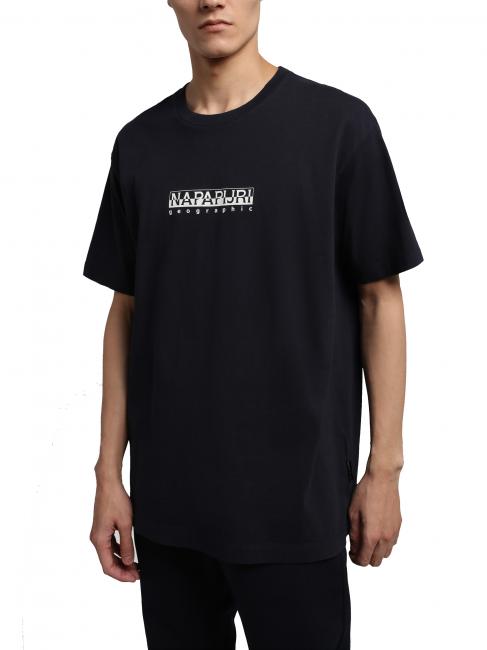 NAPAPIJRI S-BOX SS T-shirt en coton à boîte logo blu marine - T-shirt