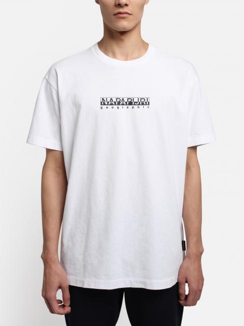 NAPAPIJRI S-BOX SS T-shirt en coton à boîte logo blanc brillant 002 - T-shirt