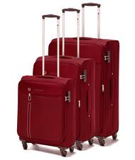 R RONCATO ONE WAY Ensemble de 3 chariots &agrave; bagages &agrave; main, moyen exp, grand exp rouge - Ensemble Valises - 1