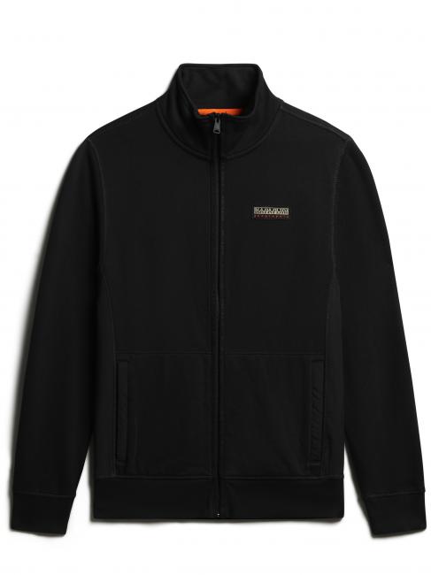 NAPAPIJRI B-VENS Sweat-shirt à col roulé en coton entièrement zippé noir 041 - Pulls molletonnés