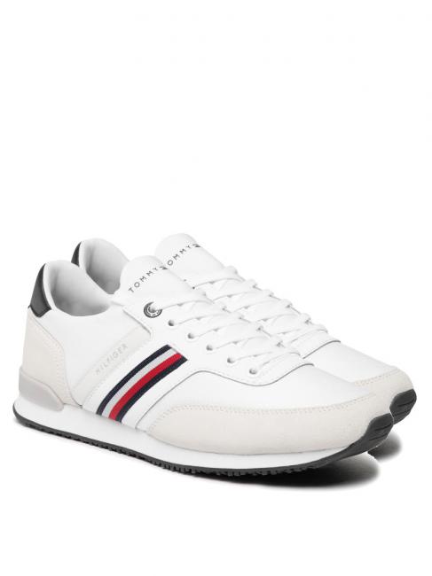 TOMMY HILFIGER ICONIC SOCK RUNNER MIX Basket blanc - Chaussures Homme