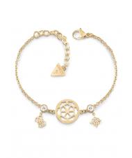 GUESS PEONY AND 4G CHARMS Bracelet or jaune - Bracelets - 1