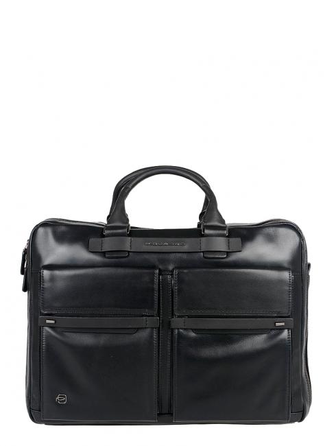 PIQUADRO Dossier LINE, 15.6 "port PC Noir - Porte Documents Travail