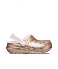 CROCS CLASSIC LINED GLITTER KIDS Sabot rembourr&eacute; - Chaussures de b&eacute;b&eacute;