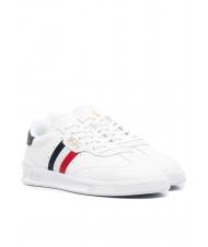 RALPH LAUREN HTR AREA Basket en cuir blanc / rouge / bleu - Chaussures Homme - 1