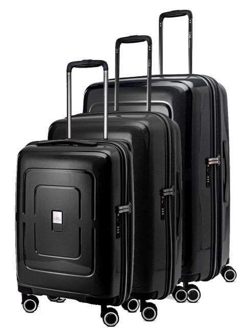 CIAK RONCATO CRUISE Set 3 bagages à main trolley exp, moyen, grand Noir - Ensemble Valises