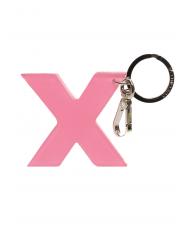 COCCINELLE LETTERA X Porte-cl&eacute;s en plexiglas et m&eacute;tal bubblegum - Porte-cl&eacute;s - 1