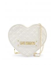LOVE MOSCHINO Borsa a cuore con tracolla catena  blanche - Sacs pour Femme - 1