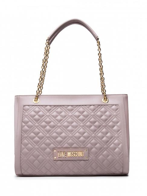 LOVE MOSCHINO QUILTED Charme cabas gris - Sacs pour Femme