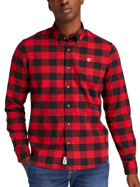 TIMBERLAND MASCOMA RIVER Chemise à carreaux coupe slim sauge écarlate yd - Chemises pour hommes