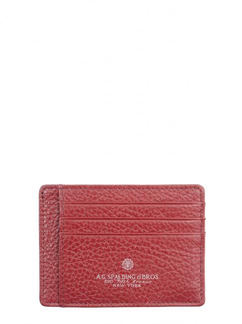 SPALDING TIFFANY  Porte-cartes en cuir rouge - Portefeuilles Homme