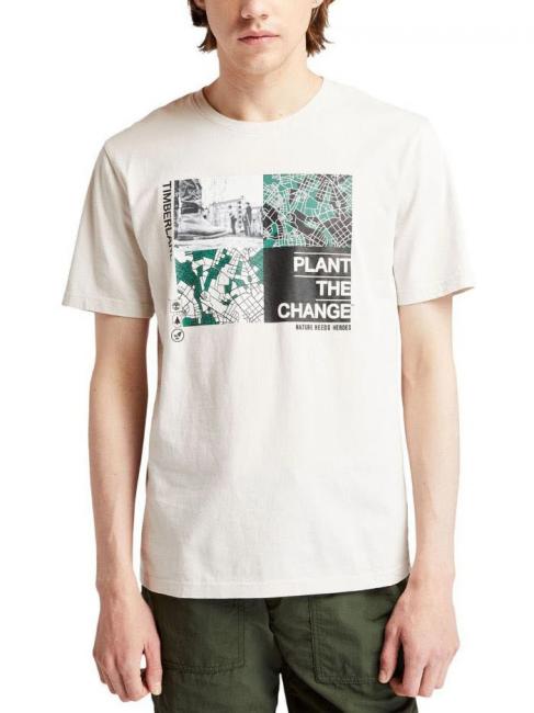 TIMBERLAND MEN'S NATURE NEEDS HEROES T-shirt en cotton sable blanc - T-shirt