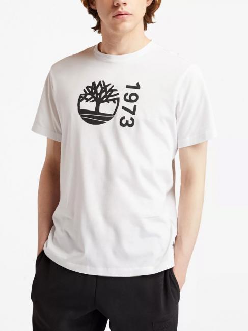 TIMBERLAND BRANDED  T-shirt en coton mélangé blanc - T-shirt