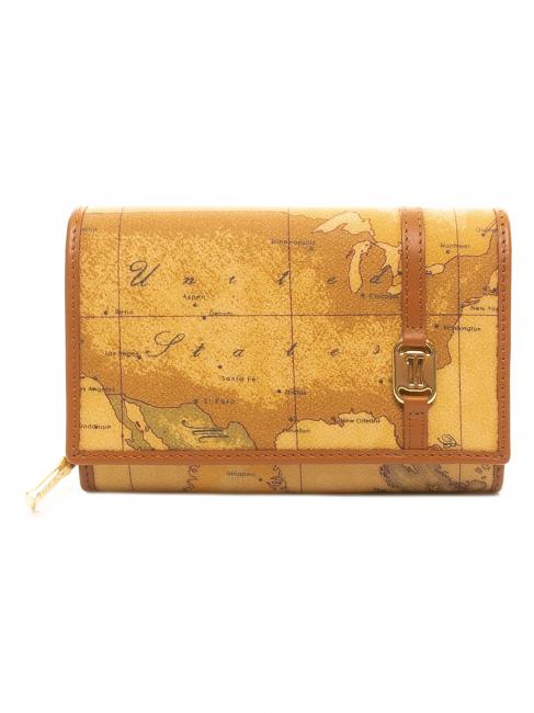 ALVIERO MARTINI PRIMA CLASSE GEO CLASSIC Portefeuille moyen à rabat NATUREL - Portefeuilles Femme