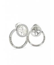 GUESS 2 CIRCLES PAVE STUD Des boucles d'oreilles ARGENT - Boucles d'oreilles - 1