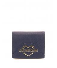 LOVE MOSCHINO Portafoglio saffiano piccolo  marine - Portefeuilles Femme - 1