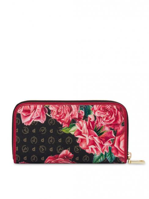 POLLINI HERITAGE MY AMOR Grand portefeuille zipp&eacute; Noir - Portefeuilles Femme