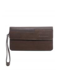 PIQUADRO CAMPIONARIO - WOSTOK &Eacute;tui pour t&eacute;l&eacute;phone portable en cuir MORO - Sacs pour Femme - 1