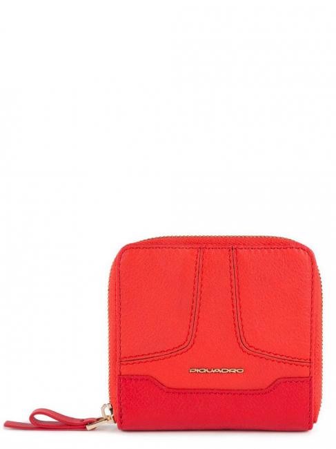 PIQUADRO HOSAKA Petit portefeuille en cuir ROUGE - Sacs en Bandoulières pour Homme