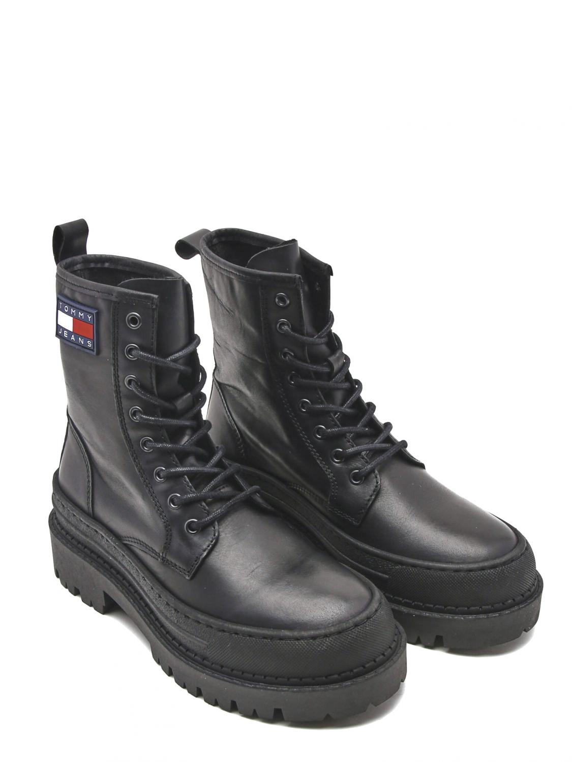 Bottes cuir sales femme tommy hilfiger
