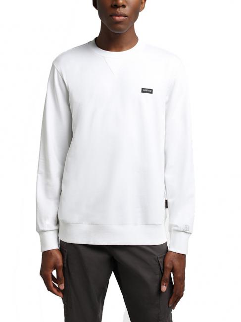 NAPAPIJRI B-RHEMES Sweat col rond en coton NOIR - Pulls molletonnés
