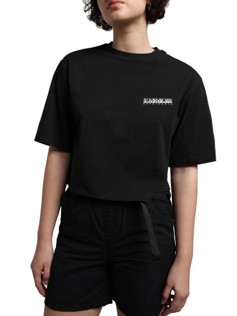 NAPAPIJRI S-VENY CROPPED T-shirt court en coton noir 041 - T-shirt