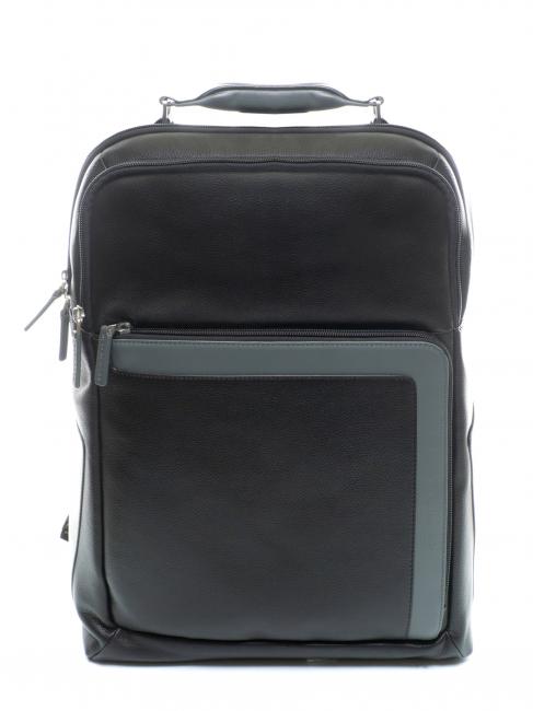 PIQUADRO X1 Sac à dos en cuir, support pc 15,6" Noir / Gris - Sacs à dos pour ordinateur portable