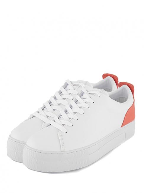 GUESS GIAA 5 Baskets montantes orange blanc - Chaussures Femme