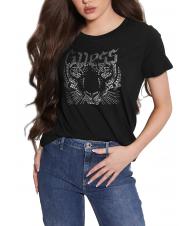 GUESS LOGO TIGER EASY T-shirt &agrave; clous jetbla - T-shirt - 1