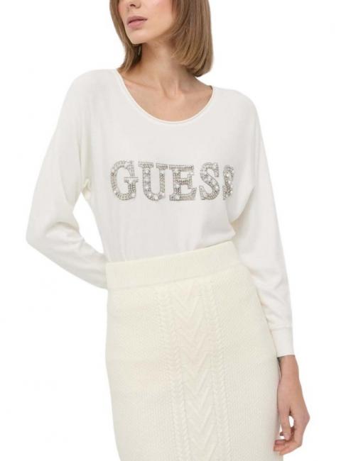 GUESS GABRIELLE Chandail à manches chauve-souris cremwhi - Chandails pour femmes