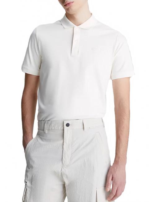 CALVIN KLEIN SMOOTH Slim Polo à manches courtes, en coton aigrette - chemise polo
