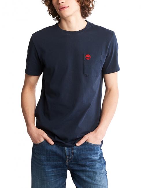 TIMBERLAND DUNSTAN RIVER T-shirt en coton avec poche saphir noir - T-shirt