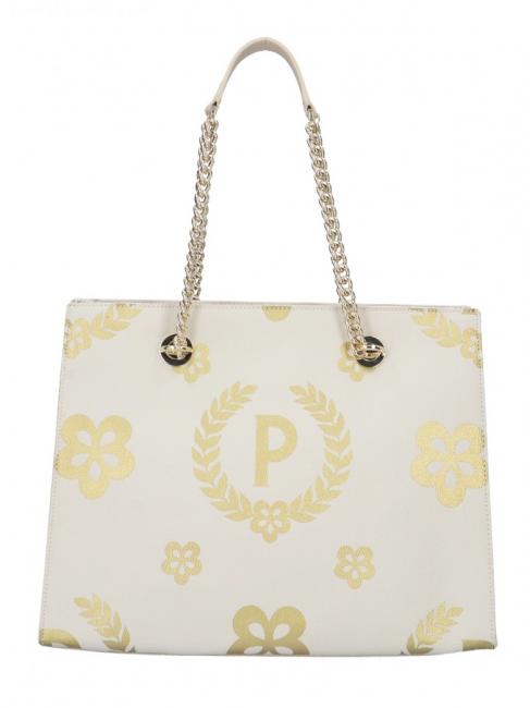 POLLINI HERITAGE  Sac shopping avec imprim&eacute; int&eacute;gral ivoire / brun - Sacs pour Femme