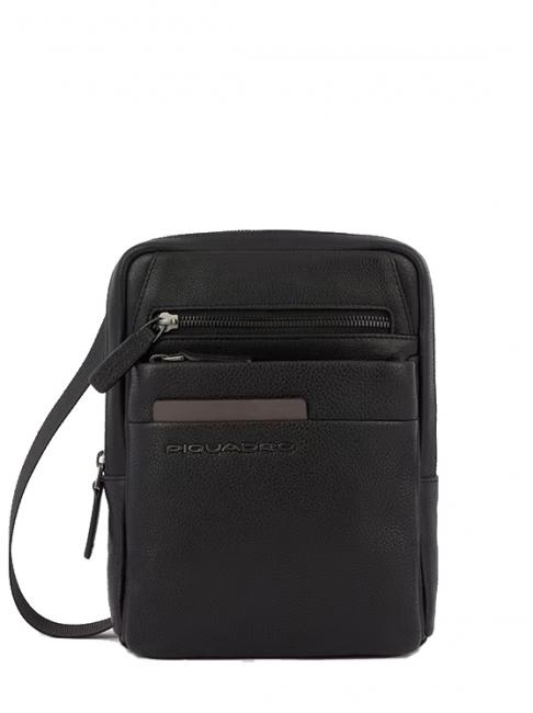 PIQUADRO PAAVO Sac iPad Mini, en cuir Noir - Sacs en Bandoulières pour Homme