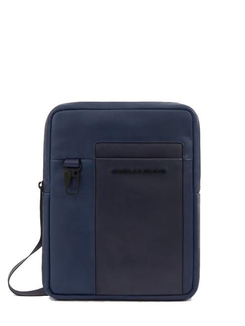 PIQUADRO FINN Sac iPad, en cuir bleu - Sacs en Bandoulières pour Homme