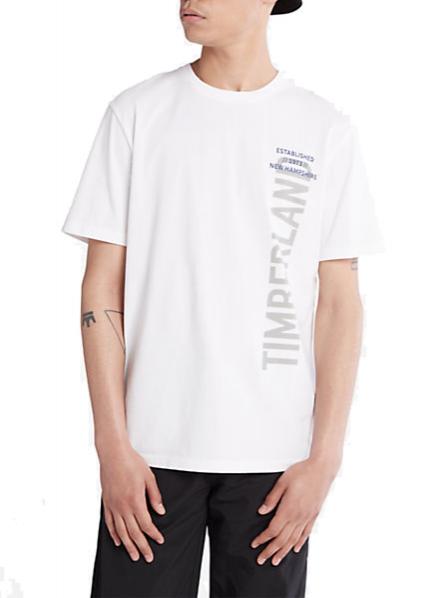 TIMBERLAND BRAND CARRIER T-shirt à imprimé graphique blanc - T-shirt
