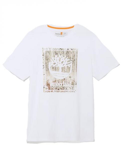 TIMBERLAND SES STACK T-shirt avec graphique arbre blanc - T-shirt