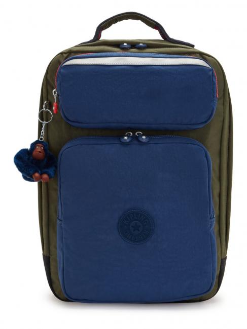 KIPLING SCOTTY Grand sac à dos pour pc 15" bloc vert d'algues - Sacs à dos pour l'École & les Loisirs
