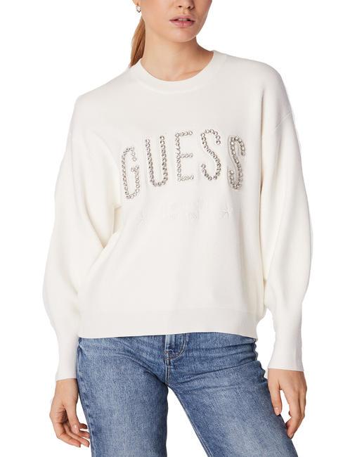 GUESS ESTELLE RN Sweat Femme cremwhi - Sweat-shirts pour femmes