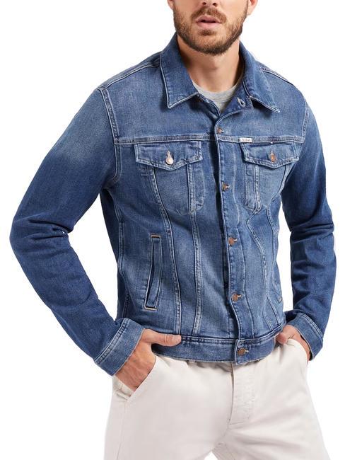 GUESS DILLON Veste en jean coupe classique porter au milieu - Vestes pour hommes